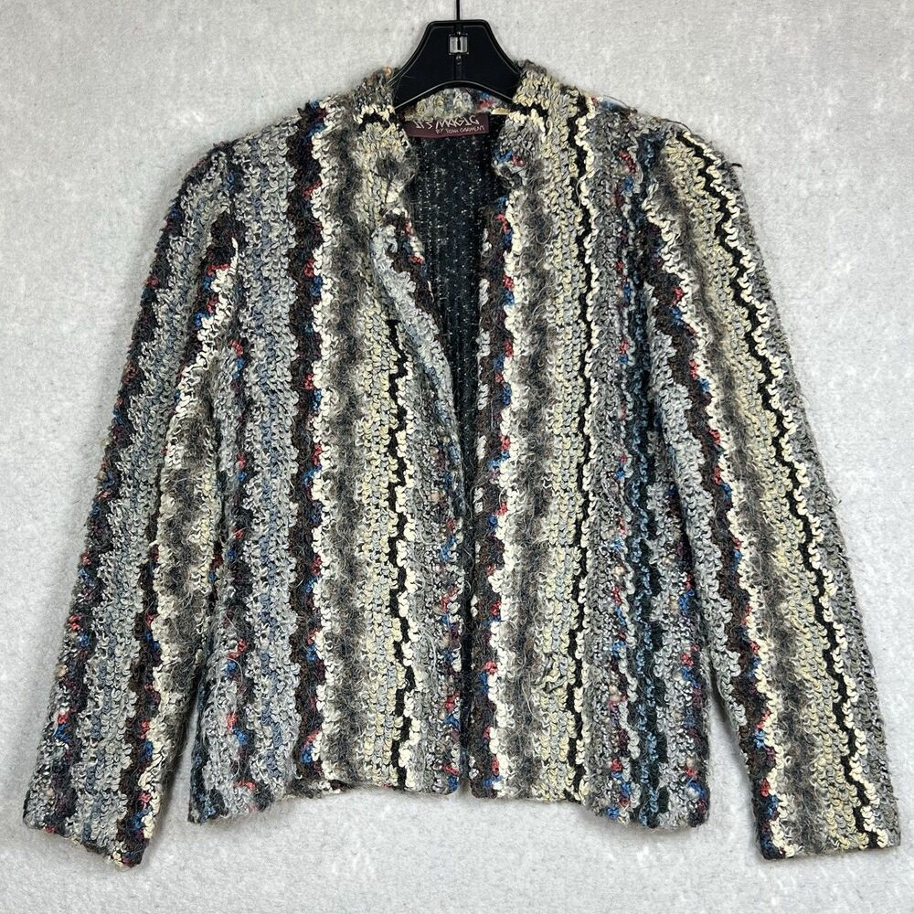 Vintage It's Magic by Toni Garment Multicolor Striped Mohair Jacket Size Small